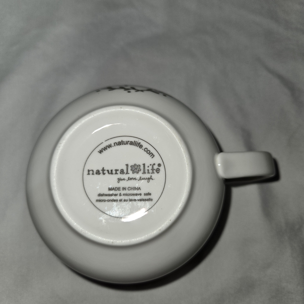 Natural Life White and Gold Cup of Cheer Mug - Picture 5 of 7